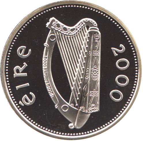 £1 - Pound (Punt) Obverse Image minted in IRELAND in 2000 (1971-01 - Eire - Decimal Coinage)  - The Coin Database