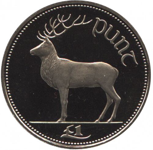 £1 - Pound (Punt) Reverse Image minted in IRELAND in 1990 (1971-01 - Eire - Decimal Coinage)  - The Coin Database