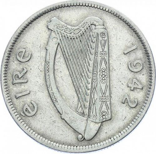 2s6d - Half Crown Obverse Image minted in IRELAND in 1942 (1938-70 - Eire)  - The Coin Database
