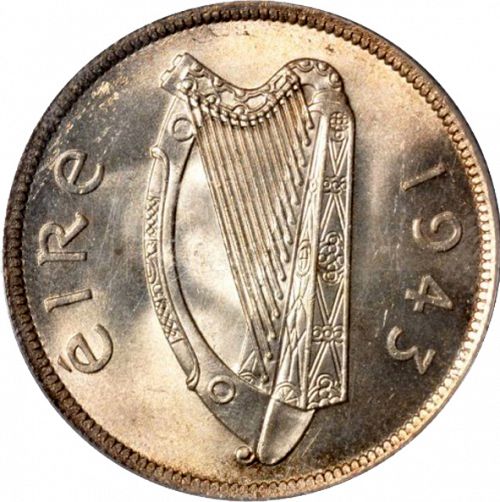 2s6d - Half Crown Obverse Image minted in IRELAND in 1943 (1938-70 - Eire)  - The Coin Database