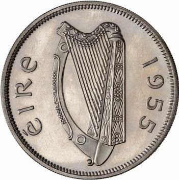 2s6d - Half Crown Obverse Image minted in IRELAND in 1955 (1938-70 - Eire)  - The Coin Database
