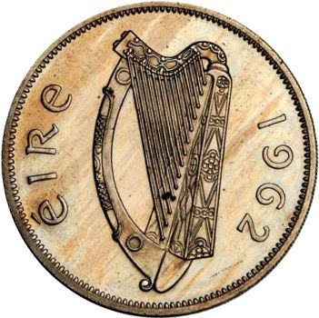 2s6d - Half Crown Obverse Image minted in IRELAND in 1962 (1938-70 - Eire)  - The Coin Database