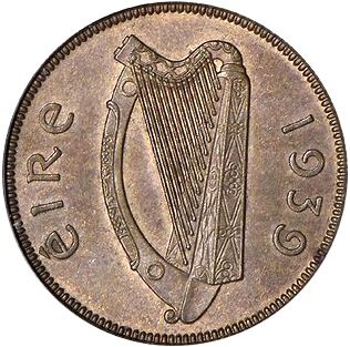 halfd - Halfpenny Obverse Image minted in IRELAND in 1939 (1938-70 - Eire)  - The Coin Database