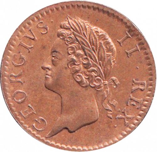 Halfpenny Obverse Image minted in IRELAND in 1753 (1727-60 - George II)  - The Coin Database