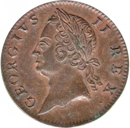 Halfpenny Obverse Image minted in IRELAND in 1760 (1727-60 - George II)  - The Coin Database