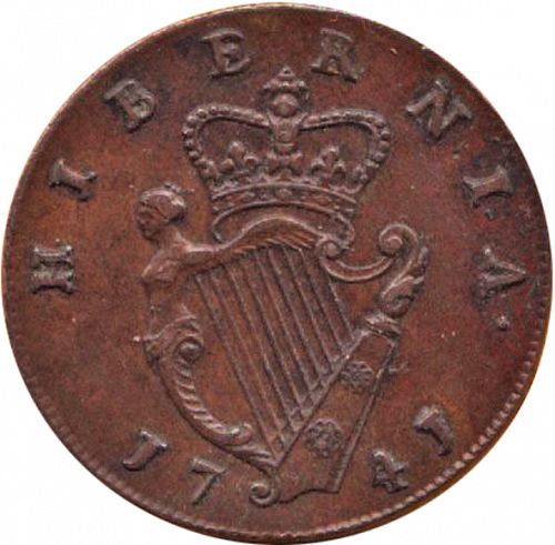 Halfpenny Reverse Image minted in IRELAND in 1741 (1727-60 - George II)  - The Coin Database