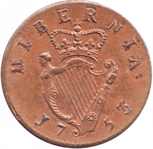 Halfpenny Reverse Image minted in IRELAND in 1753 (1727-60 - George II)  - The Coin Database