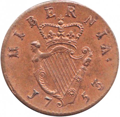 Halfpenny Reverse Image minted in IRELAND in 1753 (1727-60 - George II)  - The Coin Database