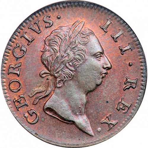 Halfpenny Obverse Image minted in IRELAND in 1766 (1760-20 - George III)  - The Coin Database