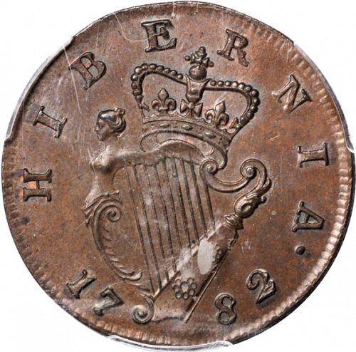 Halfpenny Reverse Image minted in IRELAND in 1782 (1760-20 - George III)  - The Coin Database