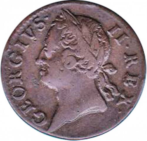 Farthing Obverse Image minted in IRELAND in 1760 (1727-60 - George II)  - The Coin Database