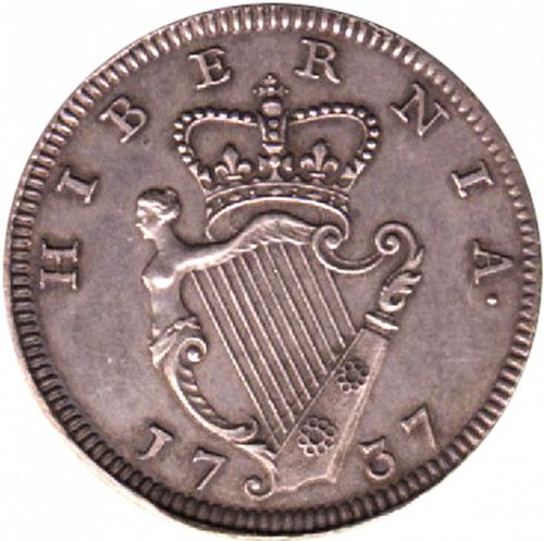Farthing Reverse Image minted in IRELAND in 1737 (1727-60 - George II)  - The Coin Database