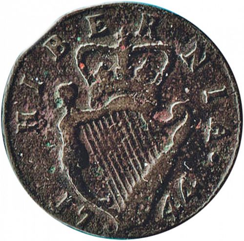 Farthing Reverse Image minted in IRELAND in 1744 (1727-60 - George II)  - The Coin Database