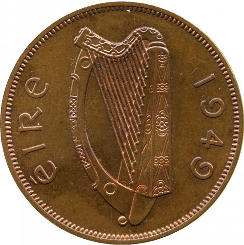 1d - Penny Obverse Image minted in IRELAND in 1949 (1938-70 - Eire)  - The Coin Database