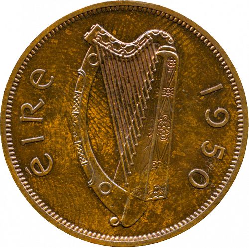 1d - Penny Obverse Image minted in IRELAND in 1950 (1938-70 - Eire)  - The Coin Database