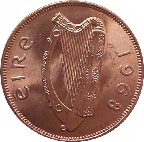 1d - Penny Obverse Image minted in IRELAND in 1968 (1938-70 - Eire)  - The Coin Database