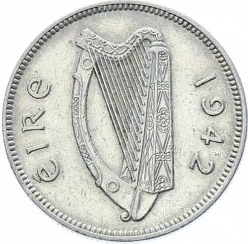 1s - Shilling Obverse Image minted in IRELAND in 1942 (1938-70 - Eire)  - The Coin Database