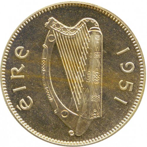 1s - Shilling Obverse Image minted in IRELAND in 1951 (1938-70 - Eire)  - The Coin Database