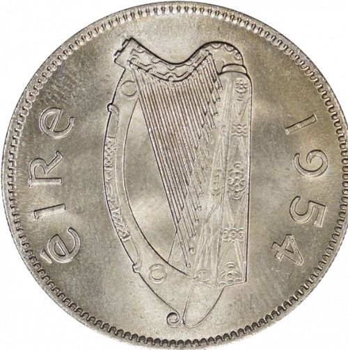 1s - Shilling Obverse Image minted in IRELAND in 1954 (1938-70 - Eire)  - The Coin Database