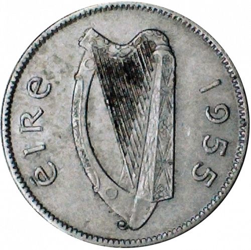 1s - Shilling Obverse Image minted in IRELAND in 1955 (1938-70 - Eire)  - The Coin Database