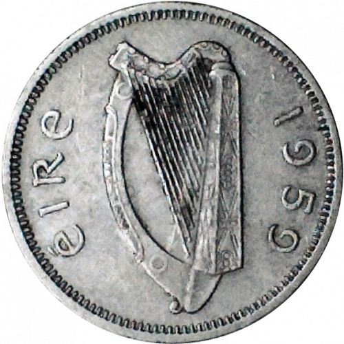 1s - Shilling Obverse Image minted in IRELAND in 1959 (1938-70 - Eire)  - The Coin Database