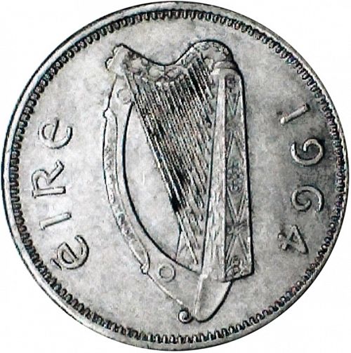 1s - Shilling Obverse Image minted in IRELAND in 1964 (1938-70 - Eire)  - The Coin Database
