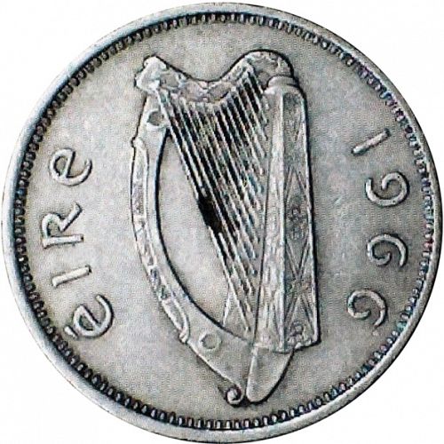 1s - Shilling Obverse Image minted in IRELAND in 1966 (1938-70 - Eire)  - The Coin Database