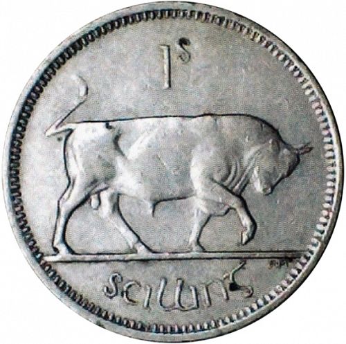 1s - Shilling Reverse Image minted in IRELAND in 1966 (1938-70 - Eire)  - The Coin Database