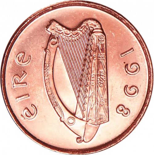 2P - Two Pence Obverse Image minted in IRELAND in 1998 (1971-01 - Eire - Decimal Coinage)  - The Coin Database