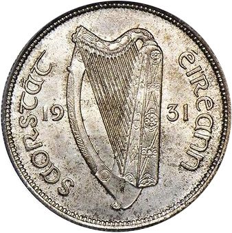 2s - Florin Obverse Image minted in IRELAND in 1931 (1921-37 - Irish Free State)  - The Coin Database