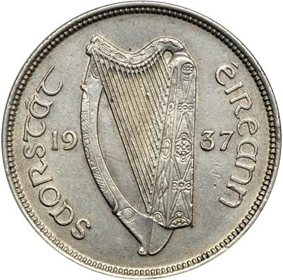 2s - Florin Obverse Image minted in IRELAND in 1937 (1921-37 - Irish Free State)  - The Coin Database