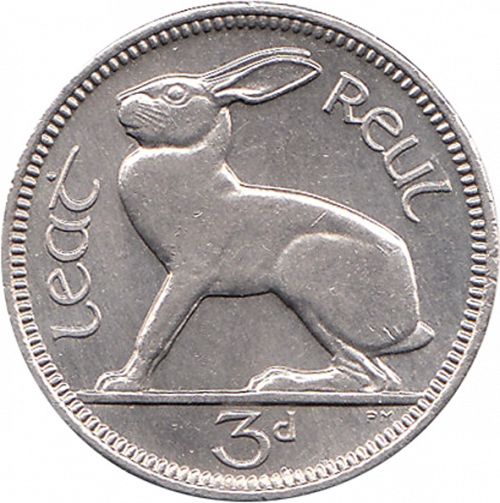 3d - 3 Pence Reverse Image minted in IRELAND in 1939 (1938-70 - Eire)  - The Coin Database