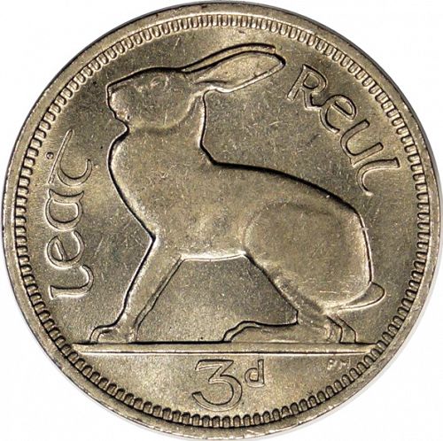 3d - 3 Pence Reverse Image minted in IRELAND in 1953 (1938-70 - Eire)  - The Coin Database