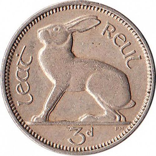 3d - 3 Pence Reverse Image minted in IRELAND in 1961 (1938-70 - Eire)  - The Coin Database