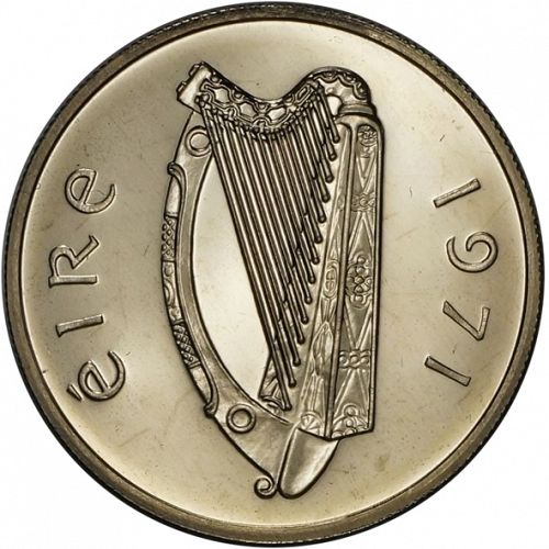 5P - Five Pence Obverse Image minted in IRELAND in 1971 (1971-01 - Eire - Decimal Coinage)  - The Coin Database