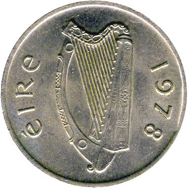 5P - Five Pence Obverse Image minted in IRELAND in 1978 (1971-01 - Eire - Decimal Coinage)  - The Coin Database