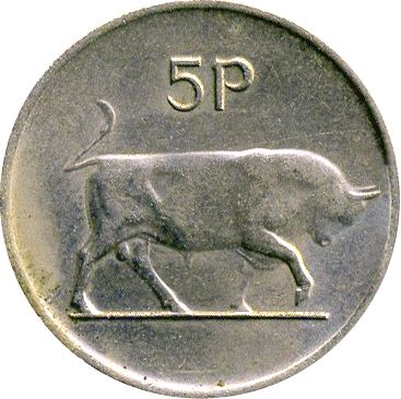 5P - Five Pence Reverse Image minted in IRELAND in 1978 (1971-01 - Eire - Decimal Coinage)  - The Coin Database