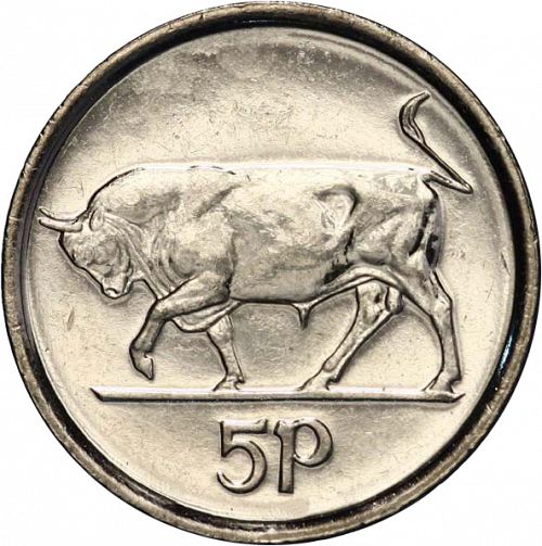 5P - Five Pence Reverse Image minted in IRELAND in 1996 (1971-01 - Eire - Decimal Coinage)  - The Coin Database