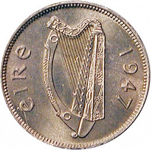 6d - 6 Pence Obverse Image minted in IRELAND in 1947 (1938-70 - Eire)  - The Coin Database
