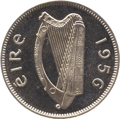 6d - 6 Pence Obverse Image minted in IRELAND in 1956 (1938-70 - Eire)  - The Coin Database