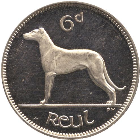 6d - 6 Pence Reverse Image minted in IRELAND in 1956 (1938-70 - Eire)  - The Coin Database
