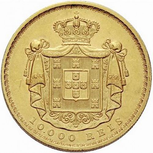 10000 Réis ( Coroa ) Reverse Image minted in PORTUGAL in 1878 (1861-89 - Luis I)  - The Coin Database