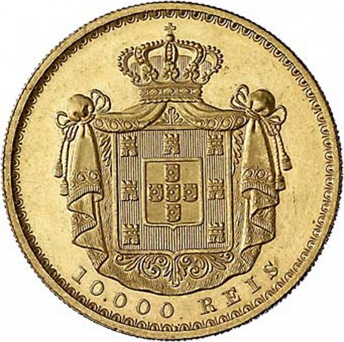 10000 Réis ( Coroa ) Reverse Image minted in PORTUGAL in 1879 (1861-89 - Luis I)  - The Coin Database