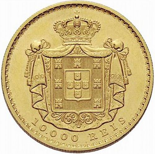 10000 Réis ( Coroa ) Reverse Image minted in PORTUGAL in 1881 (1861-89 - Luis I)  - The Coin Database