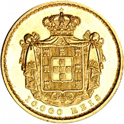 10000 Réis ( Coroa ) Reverse Image minted in PORTUGAL in 1883 (1861-89 - Luis I)  - The Coin Database