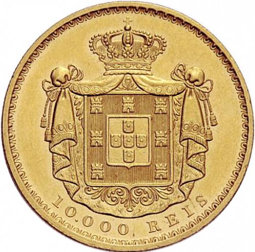 10000 Réis ( Coroa ) Reverse Image minted in PORTUGAL in 1888 (1861-89 - Luis I)  - The Coin Database