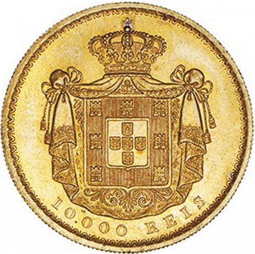 10000 Réis ( Coroa ) Reverse Image minted in PORTUGAL in 1889 (1861-89 - Luis I)  - The Coin Database