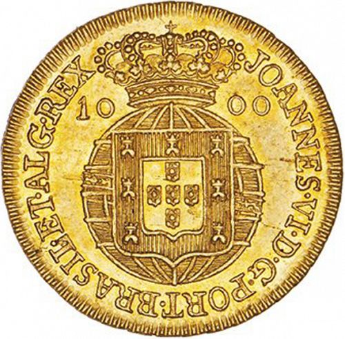 1200 Réis ( Quartinho ) Obverse Image minted in PORTUGAL in 1821 (1816-26 - Joâo VI)  - The Coin Database