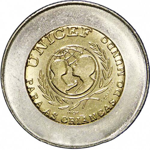 100 Escudos Reverse Image minted in PORTUGAL in 1999 (1986-01 - República <small> - New Design</small>)  - The Coin Database