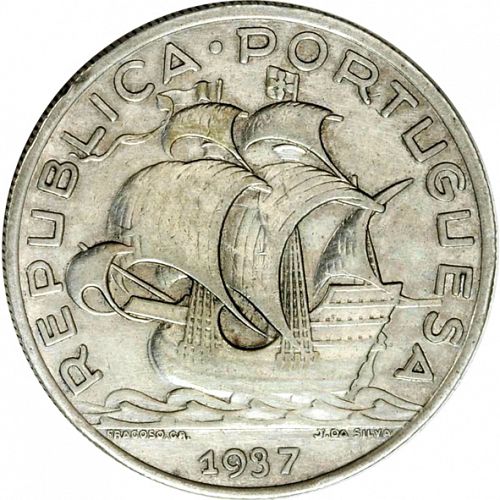 10 Escudos Obverse Image minted in PORTUGAL in 1937 (1910-01 - República)  - The Coin Database